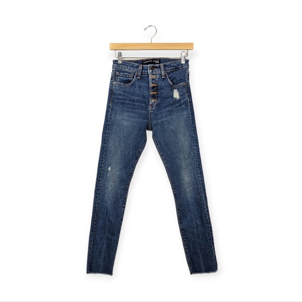 Veronica Beard Faye Jeans 24 Terrain Skinny High Rise Stretch Denim